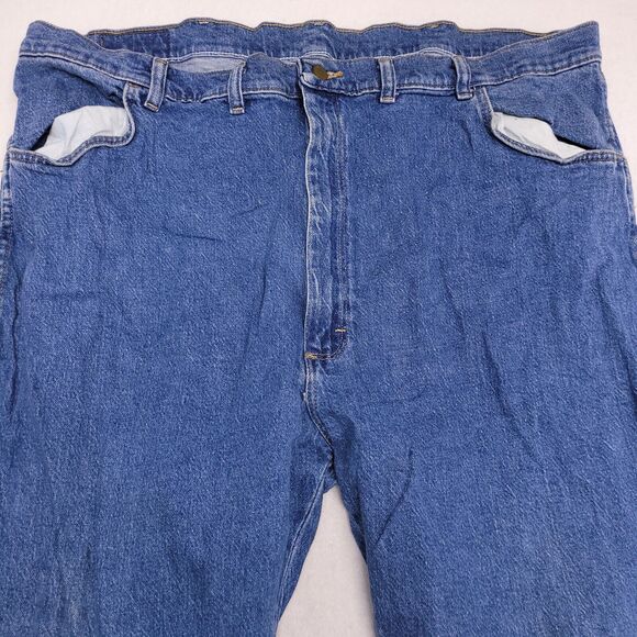 Wrangler Casual Button Zip Denim Medium Wash Jeans Mens Size 44x30 Blue - Picture 1 of 11